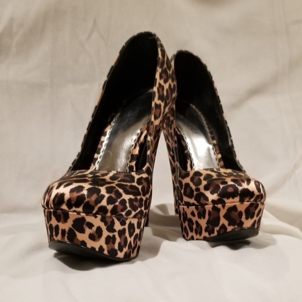 Bebe Cheetah Stiletto Heels